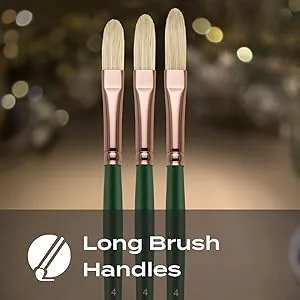 Silver Brush Limited 1000 Grand Prix Round Brush for Oil Paintings  Size 0  Long Handle - product information 6