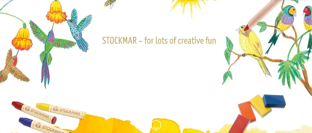 STOCKMAR 204884258 Waterproof Beeswax Blocks in Tin  8 Blocks - stockmar logo