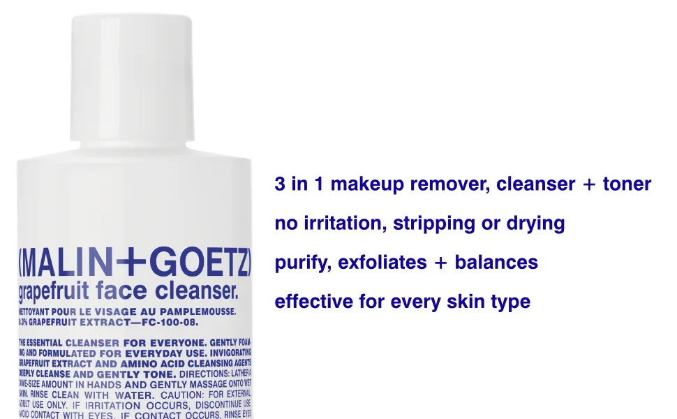 Malin + Goetz Essential Grapefruit Face Cleanser  8 Fl oz - cleanser
