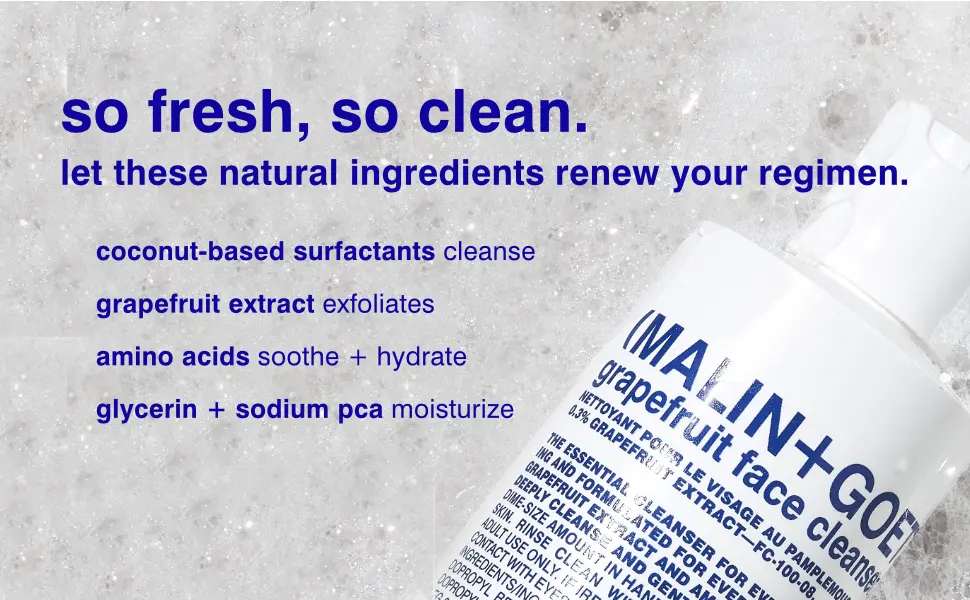 Malin + Goetz Essential Grapefruit Face Cleanser  8 Fl oz - regimen