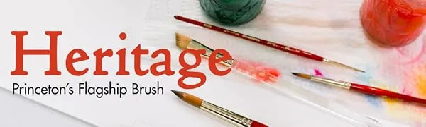 Princeton Heritage  Series 4050  Synthetic Sable Paint Brush for Watercolor  Round  1 - Heritage