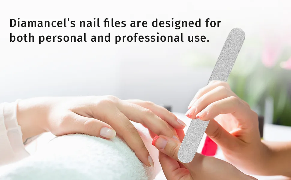 Diamancel Luxury Diamond Nail File   2 Medium Grit - For Most Average Thickness Fingernails (Regular Size) - Nail file