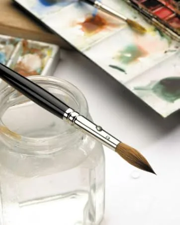 Winsor & Newton University Series 233 Round Short Handle Brush  4 4 Series 233 Round - sries 7