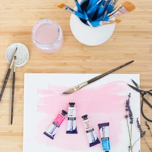 Princeton Umbria Short Handle Synthetic Paint Brush for Watercolor  Acrylic and Oil  Series 6250  Dagger Striper  6 - Brushes with paint