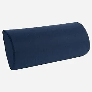 DMI Lumbar Roll Back Support Cushion Pillow  Half-Moon Size  Navy - soft foam