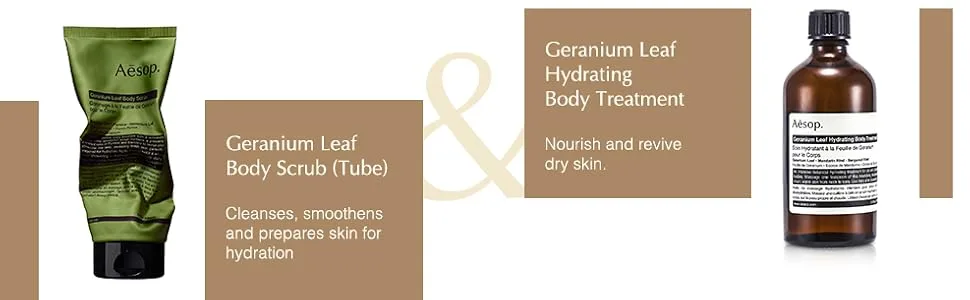 Aesop Geranium Leaf Body Cleanser | 500mL/16.9 fl oz | Paraben  Cruelty-free & Vegan - Best to use with