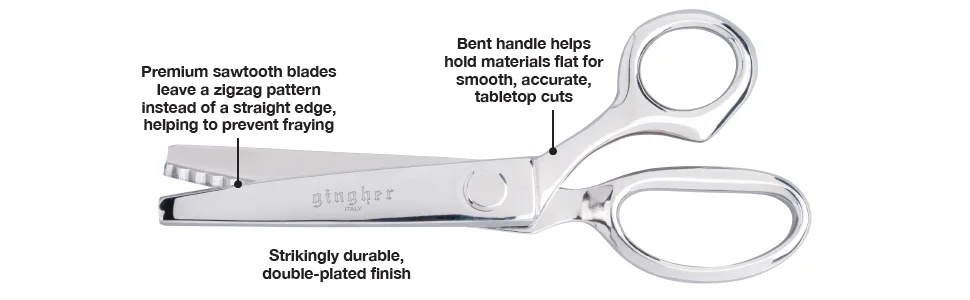 Gingher 7.5 Inch Pinking Shears - Gingher 01-005272 Pinking Shears 7.5 Inch