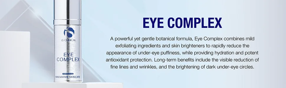 iS CLINICAL Eye Complex  Reduces Dark Circles and Under-Eye Puffiness Hydrating Under Eye Cream for Dry Eyes - eye care