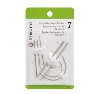 SINGER 01025 Heavy Duty Household Hand Needles  1 Canvas  1 Carpet  1 Leather  1 Sacks  1 Sail  2 Upholstery  Assorted 7/Pkg Single - product information 1