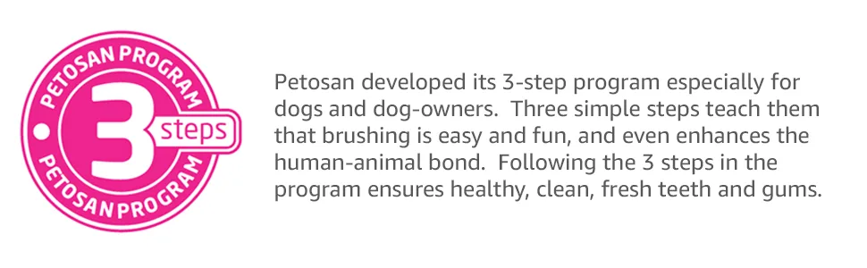 Petosan Silent Power Sonic Electric Toothbrush for Dogs  Sm-Lg - Petosan 3 step program
