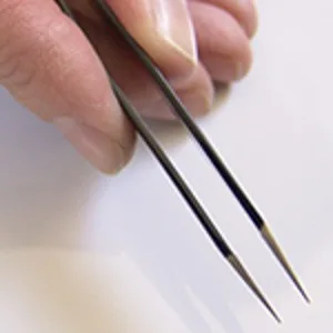 SEKI EDGE SS-501- Black Stainless Steel Point Tweezer - Lightweight Accuracy