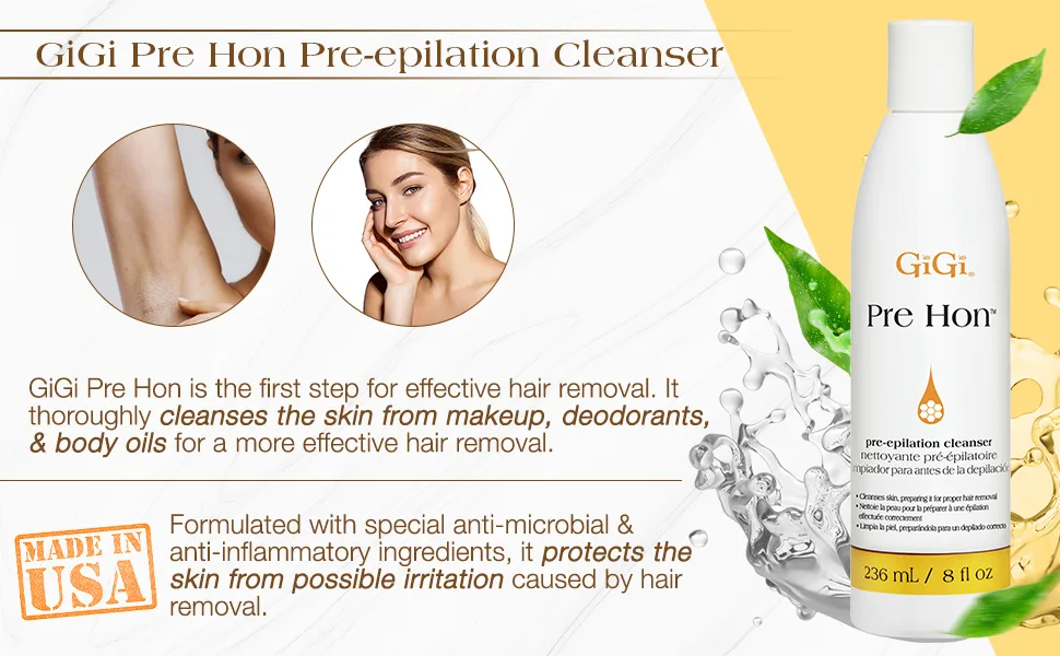 GiGi Pre Hon   Pre-Epilation for Hair Waxing  8 oz - GiGi Pre-Hon