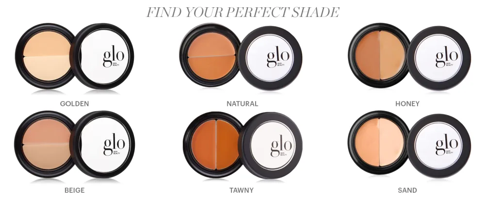 Glo Skin Beauty Under Eye Concealer Makeup with Duo Shades for Custom Blending - Corrects & Conceals Dark Circles & Redness - Buildable Longwearing Coverage (Golden) - COLORS