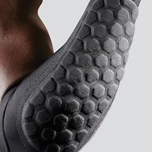 McDavid Hex Padded Forearm Compression Sleeve for Football & Contact Sports  Moisture Wicking to Keep You Dry & Cool  Includes 2 Sleeves Medium Black - product information 4