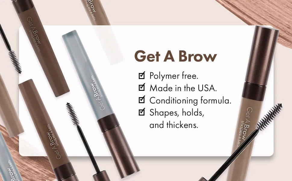 Sorme Cosmetics Get A Brow Shaping  Natural  Non-Flaking Gel Dark Brown - Banner3