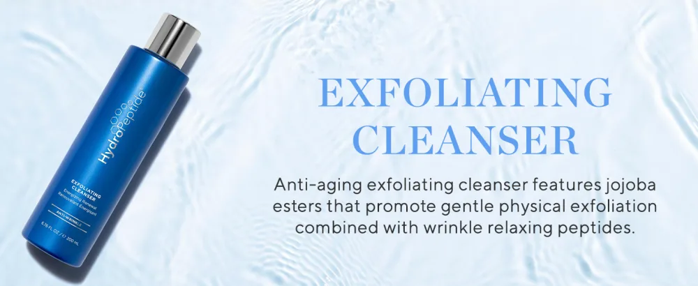 HydroPeptide Exfoliating Cleanser Energizing Renewal  Gentle Exfoliation  Promotes Healthy Collagen  6.76 Ounce - Exfoliating Cleanser