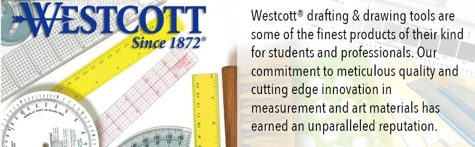 Westcott Plastic Zero Centering 18-Inch Ruler - Westcott brand