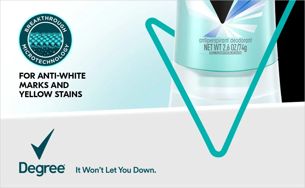 Degree Antiperspirant for Women Protects from Deodorant Stains Pure Clean Deodorant for Women 2.6 oz - Lower half of the Degree UltraClear Black+White Pure Clean Antiperspirant Deodorant