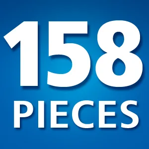 First Aid Only 158 Piece First Aid Emergency Kit (520-FR) - piece count.