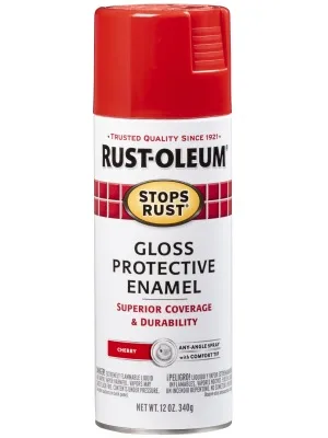 Rust-Oleum 7701830 Stops Rust Spray Paint  12 oz  Gloss Crystal Clear Gloss Gloss Crystal Clear 12 Ounce - stops rust spray paint red