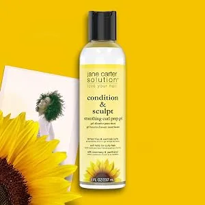 JANE CARTER SOLUTION Condition & Sculpt Smoothing Curl Prep Gel (8oz) - Soft Hold  Smoothing  Moisturizing - Product
