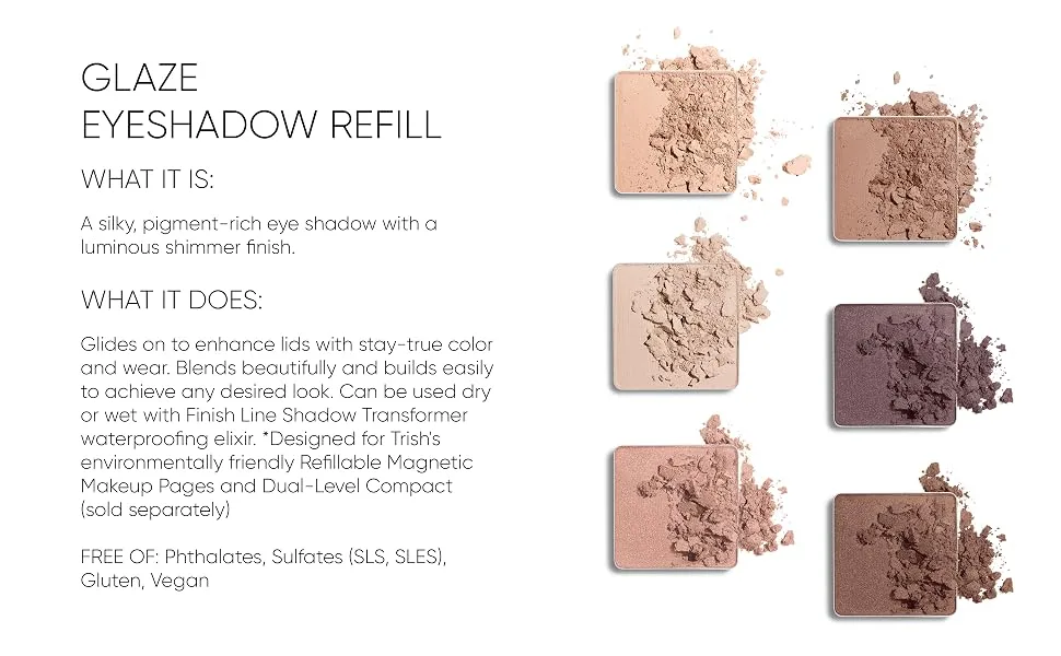 Trish McEvoy Glaze Eye Shadow Refill Caf  Latte - trish mcevoy glaze eyeshadow refill