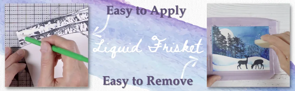 Grafix Kit Includes 4.5 Ounce Bottle of White Mask  Incredible Nib  Our Liquid Frisket Remover  and An Instructional Booklet  4-1/2 oz - Liquid Frisket; Easy to Apply; Easy to Remove
