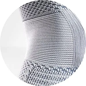 Bauerfeind GenuTrain A3 Right Knee Support - Breathable Knit Compression Knee Brace to Relieve Pain and Swelling from osteoarthritis  ACL Injury  Meniscus Tear  Medical Grade Knee Sleeve Titanium Size 5 - Right - Bauerfeind Genutrain Knee Support Soft Knit Fabric