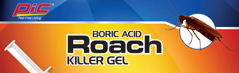 Pic GEL1 Roach Control Gel In Syringe  1-Ounce - Boric Acid Roach Gel