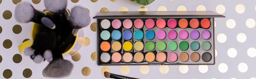 SHANY Boutique 40 Colors Neon Highly Pigmented Long Lasting Matte Shimmer Neon Eyeshadow Palette - bold eyeshadow palette