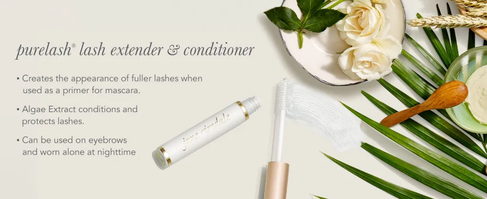 jane iredale PureLash Lash Extender and Conditioner or PureLash Lash Extender and Conditioner & Longest Lash Thickening and Lengthening Mascara Set - mascara lash conditioner purelash lash extender and conditioner eyelash makeup natural vegan