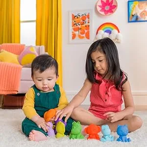 Bright Starts Teethe & Read Soft Book Toy  Ages 3 Months +  Style May Vary - fun play time with siblings