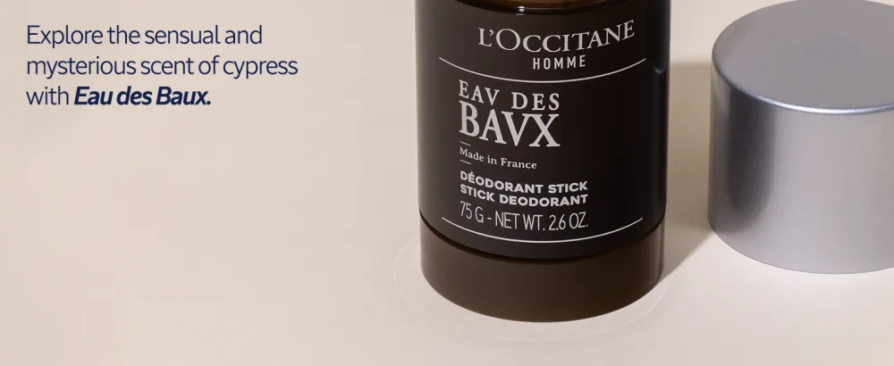 L'Occitane Eau des Baux Stick Deodorant  2.6 Oz.: Alcohol-Free  Dries Quickly  Fresh Cypress Scent  Help Prevent Odors - Deodorant Stick, LOCCITANE