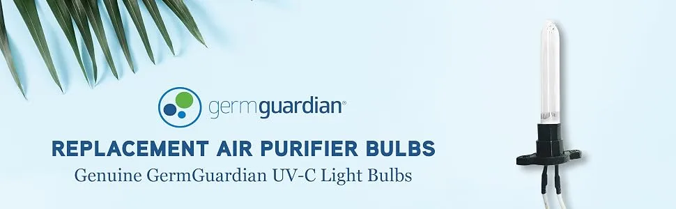 germguardian Guardian Technologies GermGuardian EV9LBL EV9LBL UV-C GENUINE Replacement Bulb and TiO2 Disc for UV-C Air Sanitizer  White - GermGuardians UV-C Light Bulb Replacements