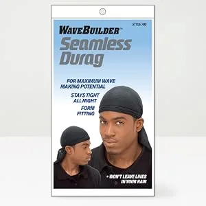 WAVEBUILDER Seamless Durag- Black - Seamless Durag