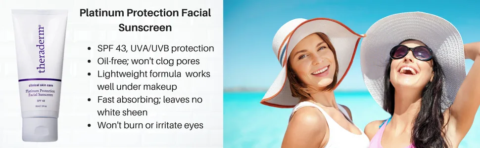 Theraderm Platinum Protection Facial Sunscreen - product information 1