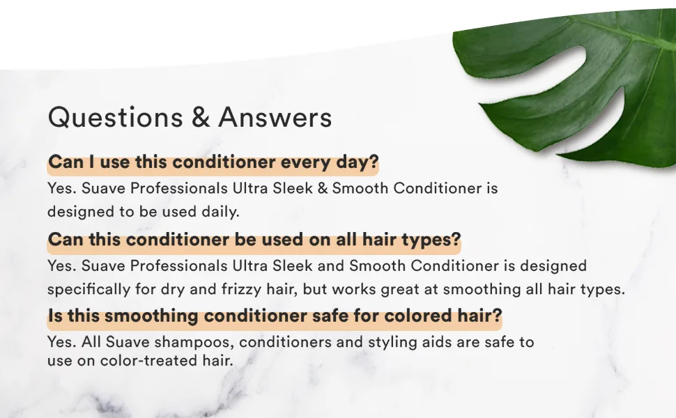Suave Professionals Smoothing Shampoo for Frizz Control Ultra Sleek and Smooth with Vitamin E for Hair 28 oz - Questions & Answers
