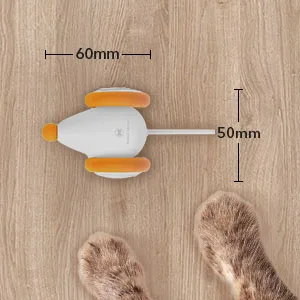 Cheerble Interactive Cat Toys for Indoor Cats Automatic Cat Toy with LED Lights  Wicked Mouse Toy USB Rechargeable Auto On & Off - Yellow - Wicked Mouse