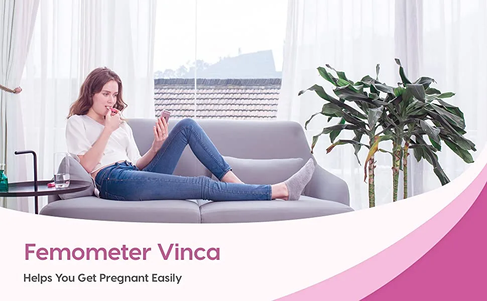 Femometer Smart Basal Body Thermometer BBT Thermometer with Backlight LED Screen - Fertility & Period Tracker with Femometer APP Lipstick Shape - Purple - product information 1