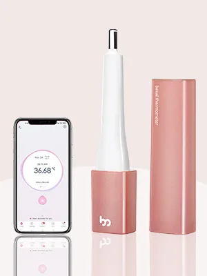 Femometer Smart Basal Body Thermometer BBT Thermometer with Backlight LED Screen - Fertility & Period Tracker with Femometer APP Lipstick Shape - Purple - product information 2