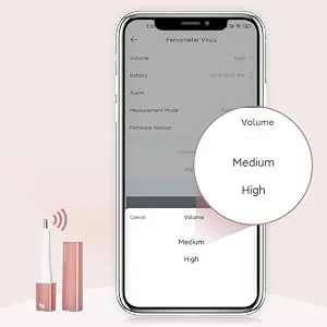 Femometer Smart Basal Body Thermometer BBT Thermometer with Backlight LED Screen - Fertility & Period Tracker with Femometer APP Lipstick Shape - Purple - product information 6