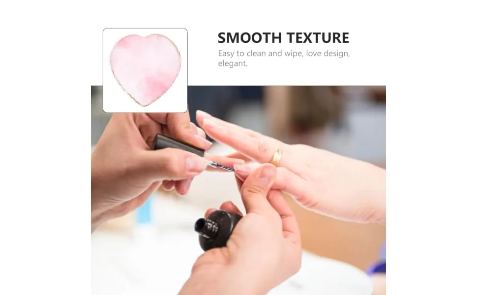  MERRYHAPY MERRYHAPY Manicure Mixing Tray Heart-Shaped Resin Nail Art Palette Practical Nail Art Creations - product information 7