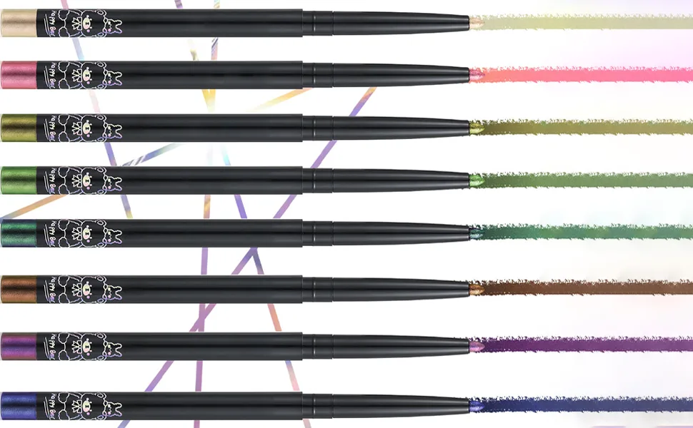  Erinde Erinde Metallic Chameleon Blue Glitter Eyeliner Pencil Multicolor Eye Stick Long-Lasting Sparkling Eyeliner - Eyeliner