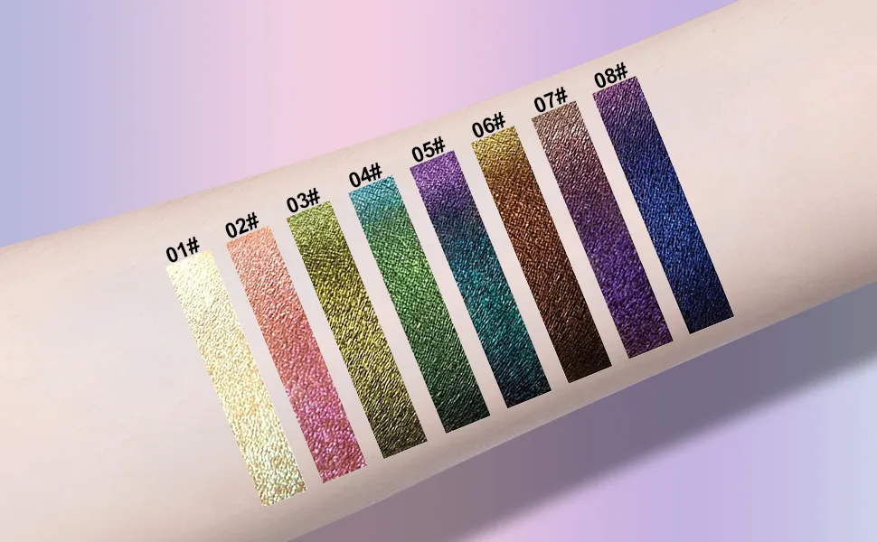  Erinde Erinde Green Chameleon Metallic Glitter Eyeliner Pencil Multi-Colour Sparkling Durable Eye Stick - Eyeliner