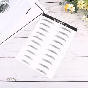  VINTORKY 2 Pairs Simulation Eyebrow Stick On Eyebrow Stencil Beauty Eyebrow Stickers Hair-Eyebrow False Eyebrow Sticker 3D Waterproof - product information 3