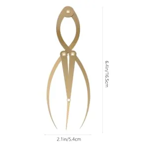 CIMAXIC 1Pc Eyebrow Positioning Ruler Measuring Eyebrow For Microblading Eyebrow Vernier Caliper Eyebrow Measuring Ruler Alloy Eyebrow Shape Device - product information 2