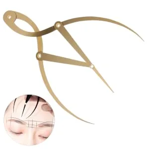  CIMAXIC 1Pc Eyebrow Positioning Ruler Measuring Eyebrow For Microblading Eyebrow Vernier Caliper Eyebrow Measuring Ruler Alloy Eyebrow Shape Device - product information 4