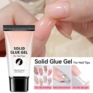 Bexdug Clear Hard Gel for Natural Nails | Strong Grip and | 30ml Anti-Stick Powerful Adhesion for Women - Résultats durables