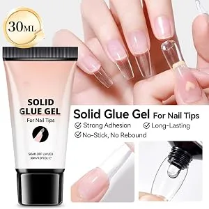 Bexdug Clear Hard Gel for Natural Nails | Strong Grip and | 30ml Anti-Stick Powerful Adhesion for Women - Structure Adhésive Dynamique