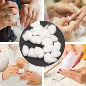  HONMEET 300 Units Soft Texture Nail Polish Remover Cotton Balls for Removing Gel and Polish - product information 3